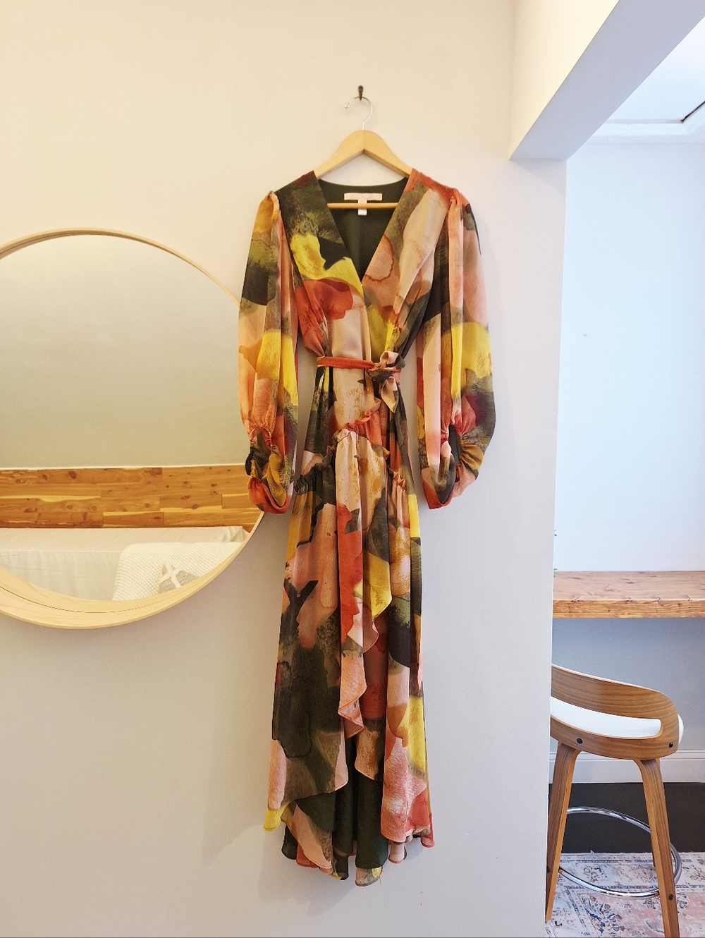 Anthropologie Hutch Floral Geo Wrap Maxi Dress - XS - Picture 3 of 8